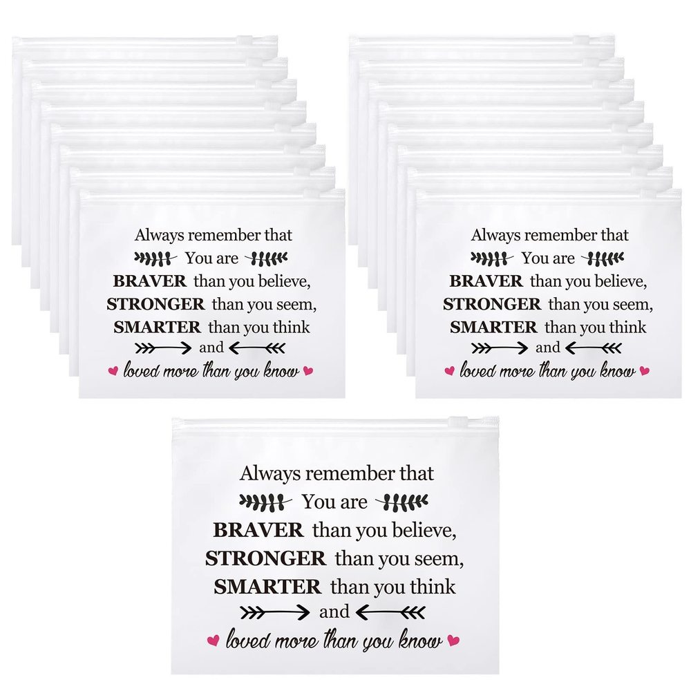 50 Pcs Inspirational Gifts Bulk For Women Cosmetic Bag Eva You Are Braver🐹